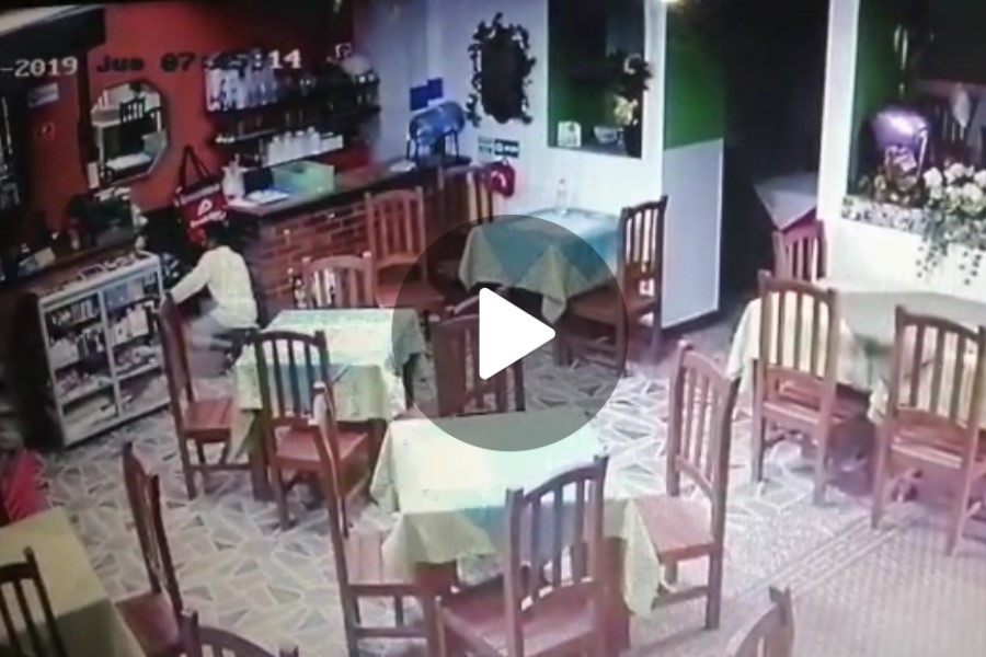 Delincuente fue sorprendido cuando intentaba robar en un restaurante