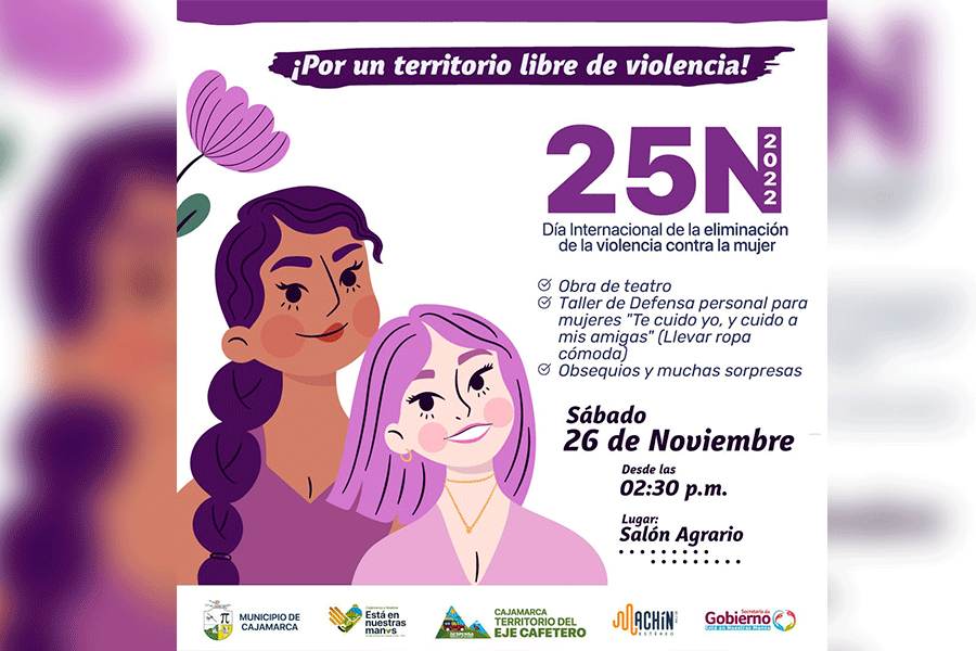 Alcaldía de Cajamarca conmemora el día de la no violencia contra la mujer