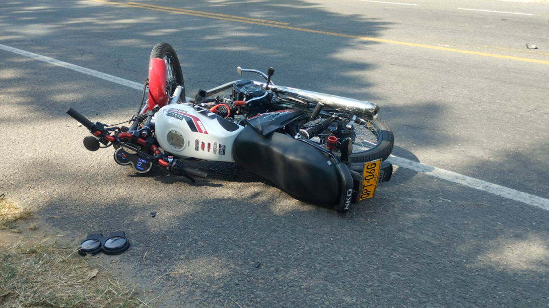 Motocicleta accidentada