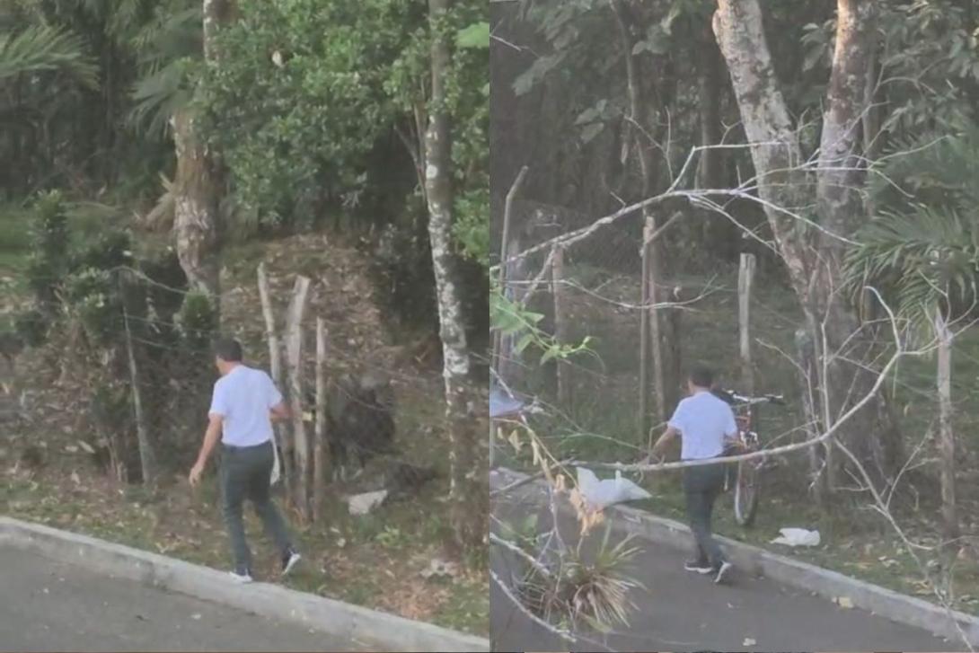 El hombre fue grabado por la comunidad.