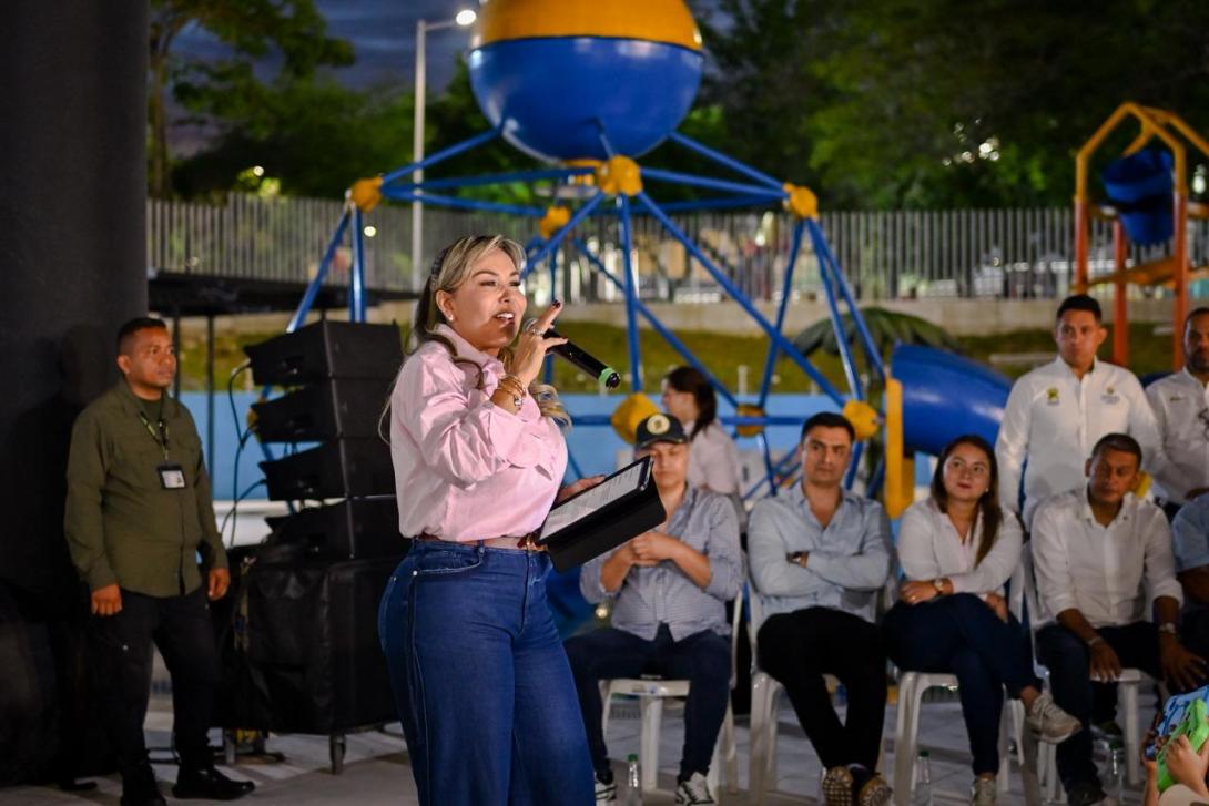 Evento de finalización de obras del parque acuático.