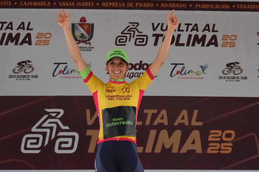 Diana Carolina Peñuela (Team Sistecredito) ganadora de la Vuelta al Tolima 2025 Femenina