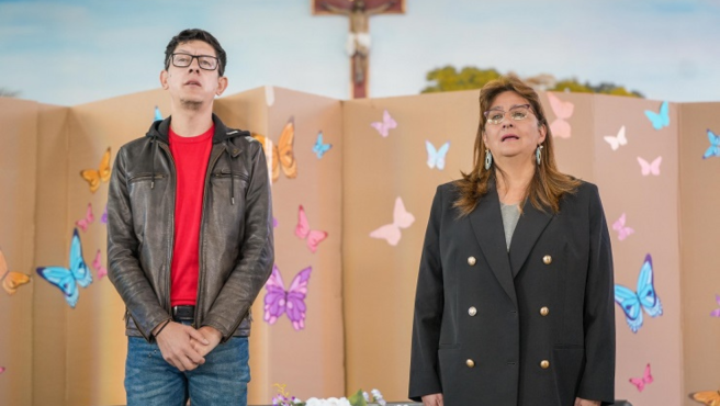 Daniel Rojas, Ministro de Educación, y Ángela María Buitrago, ministra de Justicia.