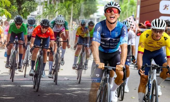 Diana Carolina Peñuela y  Nicolás Gómez de GW Erco Shimano, ganadores de la segunda etapa de la Vuelta al Tolima 2025