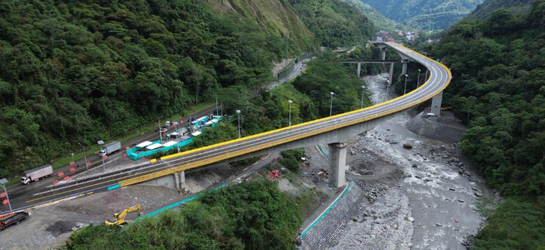 A mediados de enero de 2025 se reabirá viaducyto en la Km 58 de la carretera Bogotá-Villavicencio