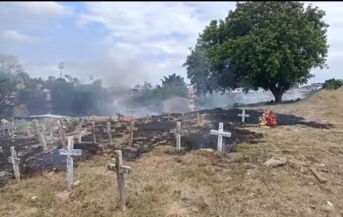 Incendio en el cementerio de los NN