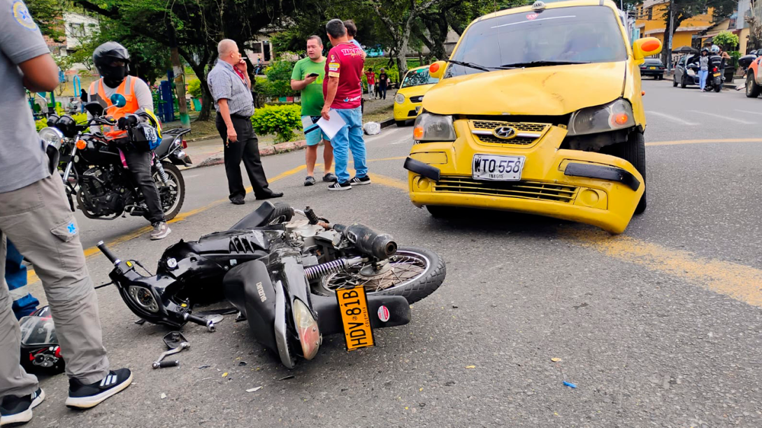 Accidente moto taxi