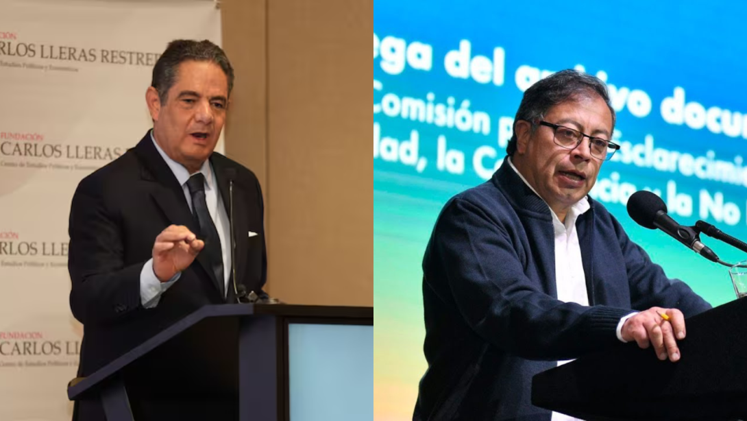 Germán Vargas Lleras, exvicepresidente y Gustavo Petro, presidente.